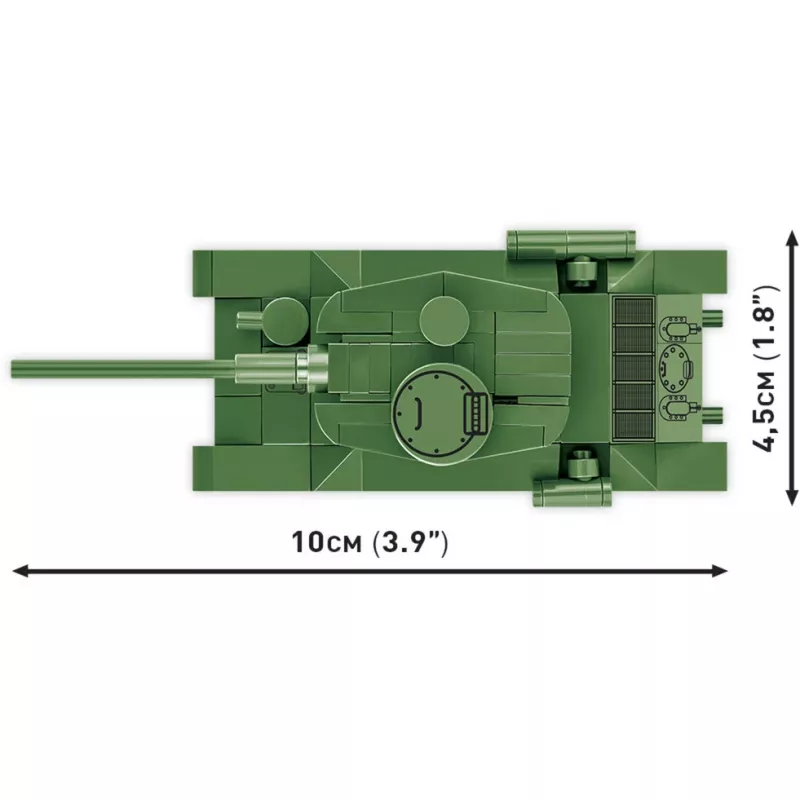 Būvējamais komplekts Cobi T-34-85 tanka modelis — 110 gab., vecums 6+, zaļš