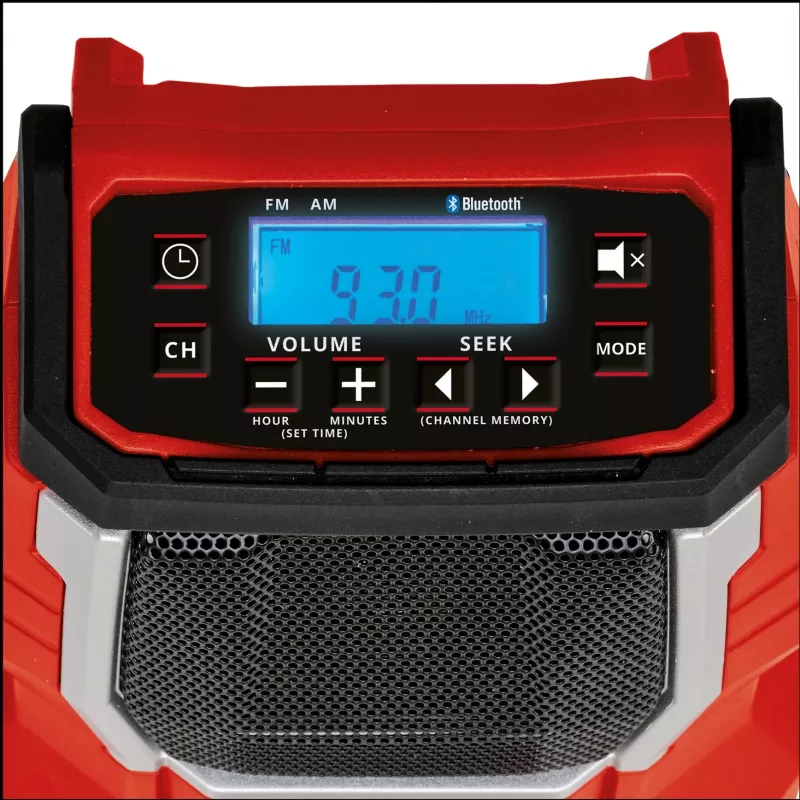 TC-RA 18 Li BT - Solo, būvlaukuma radio sarkans/melns, Bluetooth, bez akumulatora un lādētāja