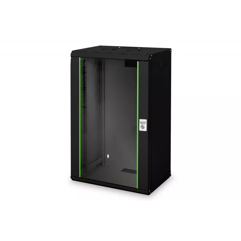 Digitus Unique DN-19 20-U-SW - skapis - tīkla skapis - piemērots sienas montāžai - Melns, RAL 9005 - 20U - 48,3 cm (19) (DN-19 20-U-SW)