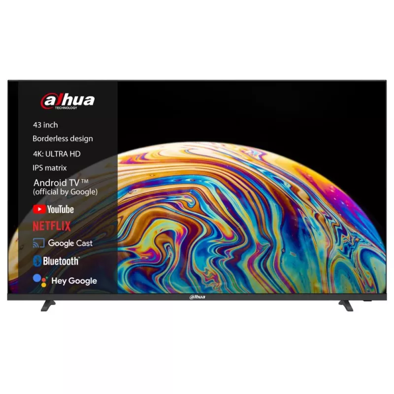 Dahua Technology DHI-LTV43-SD400 TV 108 cm (42,5 collas) 4K Ultra HD Viedtelevizors Wi-Fi Melns 260 cd/m²