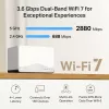 Mesh sistēma MERCUSYS Halo H27BE Dual-band Wi‑Fi 6, 2‑pakotne, 3x LAN, 3568 Mbps, iekšējās antenas, balta