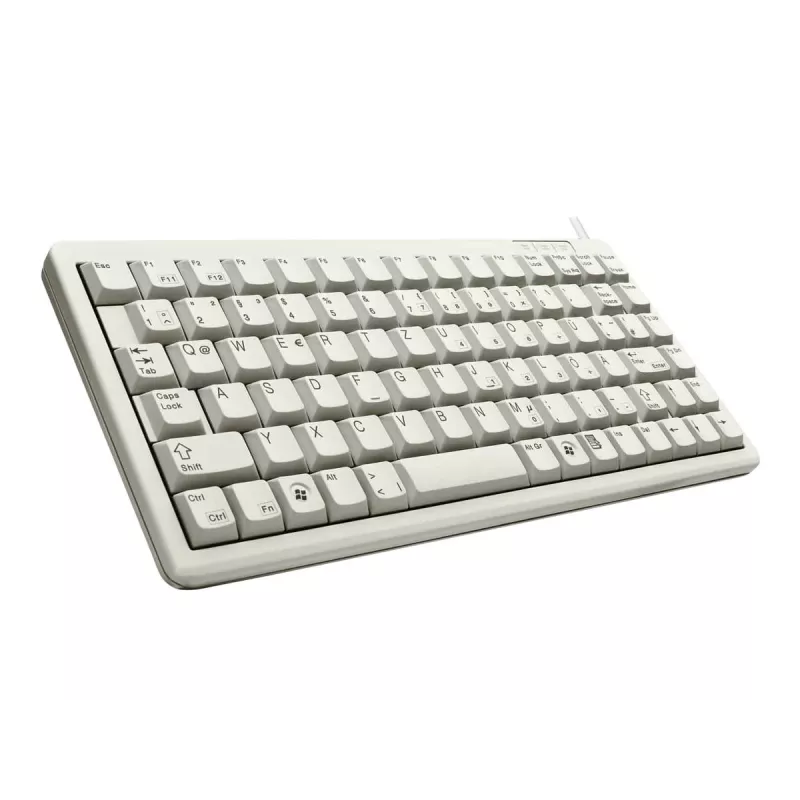 Cherry G84-4100 kompakta klaviatūra, gaiši pelēka, USB/PS/2
