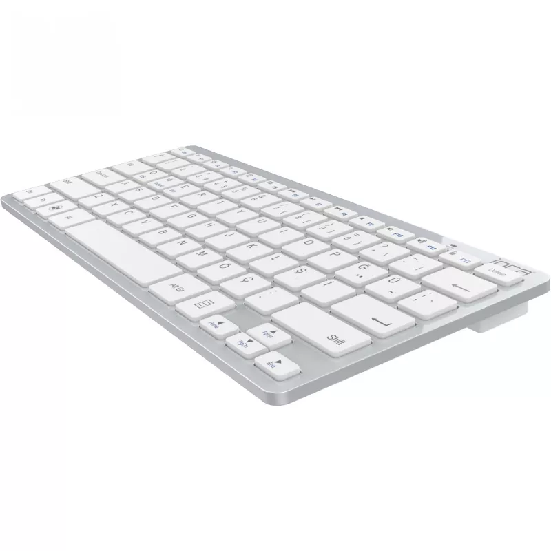 Bezvadu tastatūra Inca IBK-569BT Bluetooth 78 taustiņi Metāliski sudraba