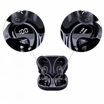 Bezvadu sporta austiņas MANTA Rytmo Sport 2 MATWS012BK — True Wireless, ievietojamās, melnas