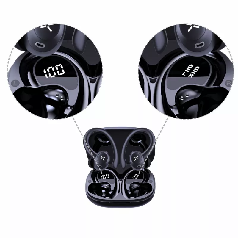 Bezvadu sporta austiņas MANTA Rytmo Sport 2 MATWS012BK — True Wireless, ievietojamās, melnas
