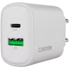 CANYON lādētājs OnCharge 250 25W 1xPD 1xQC EU Balts