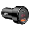 Automašīnas lādētājs Baseus CCMLC20C-01 universāls melns ātrā uzlāde 12-24V
