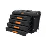 Instrumentu kaste KETER DIY ROC Pro Gear 4 atvilktņu vienība XL ar 4 atvilktnēm, tehnopolimērs, 25 L