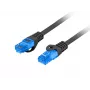 LANBERG Cat6a S/FTP RJ-45 tīkla kabelis PCF6A-10CC-0500-BK, 5 m, LSZH, 26 AWG, CCA, melns