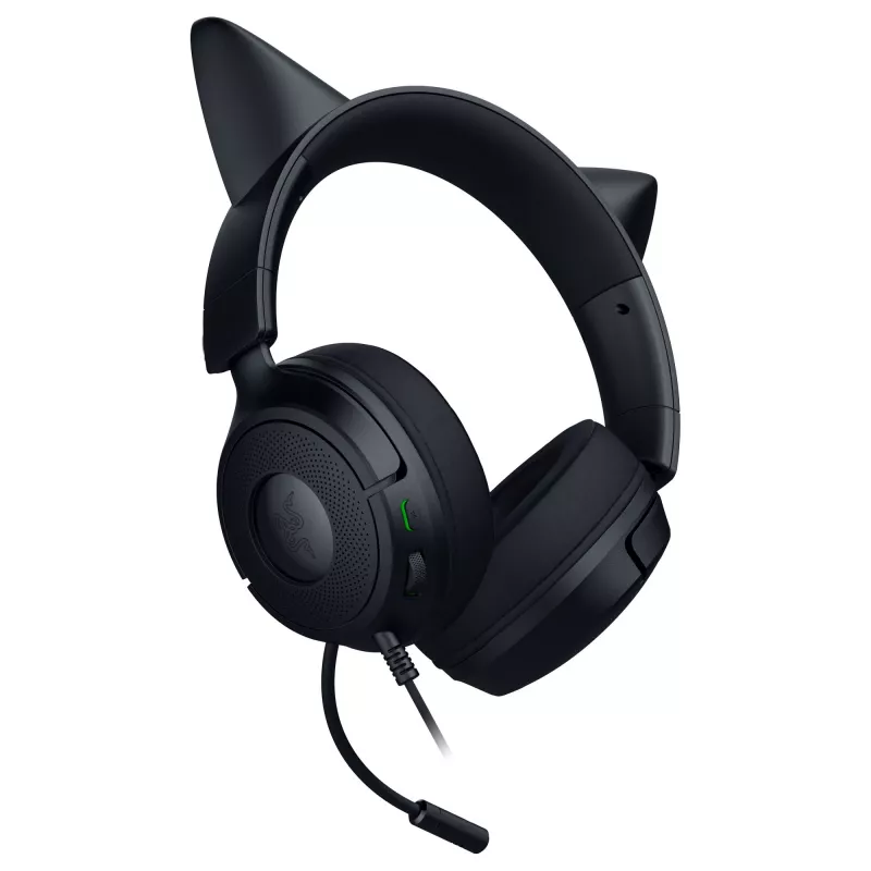 Vadu spēļu austiņas Razer Kraken Kitty V3 X — uz ausīm, ar integrētu mikrofonu