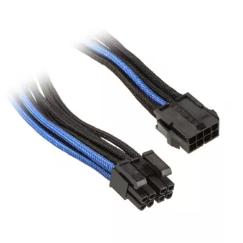 Silverstone EPS 8-Pin uz EPS/ATX 4+4-Pin kabelis, 300 mm - melns/ (SST-PP07-EPS8BA)