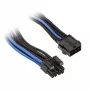 Silverstone EPS 8-Pin uz EPS/ATX 4+4-Pin kabelis, 300 mm - melns/ (SST-PP07-EPS8BA)