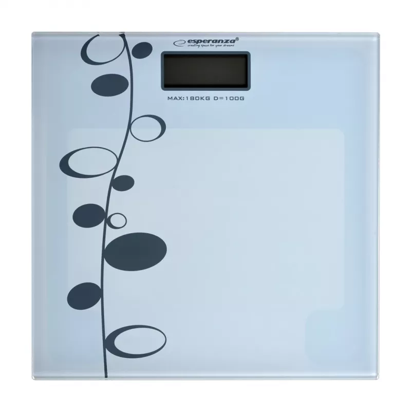 Personīgie vannasistabas svari Esperanza Zumba EBS005 - elektroniski, 180 kg, balts stikls