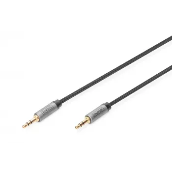 Digitus Audio savienojuma kabelis, 3,5 mm ligzda–3,5 mm ligzda, 1,8 m, melns