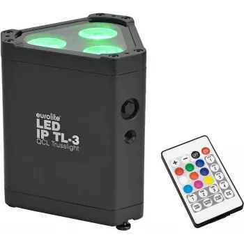 LED IP gaismeklis EUROLITE TL-3 QCL (modelis 51914270) — ārējai lietošanai piemērots skatuves/arhitektūras gaismeklis