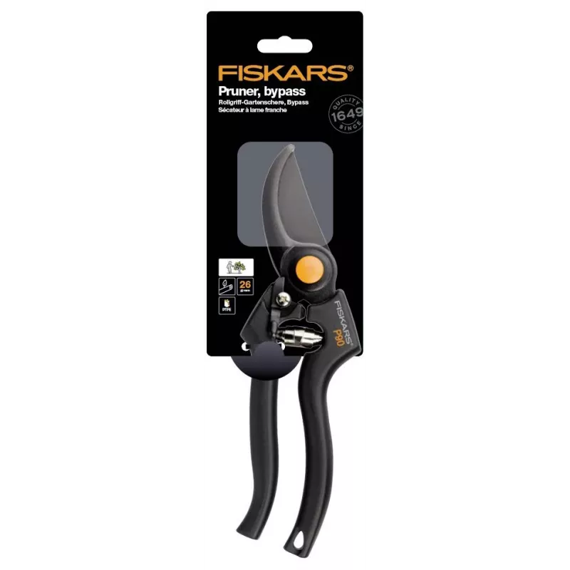 Fiskars 111960 zaru šķēres ar apvedasmeni, melnas