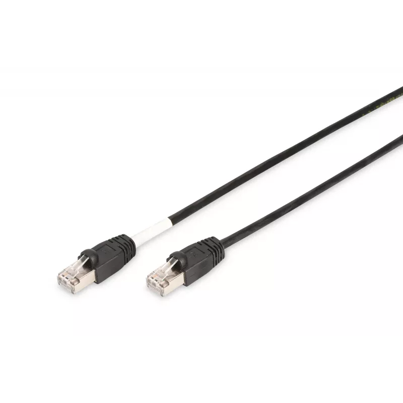 Tīkla kabelis Digitus CAT 6 S/FTP āra ielāpu vads RJ-45 Cat6 10m Melns