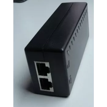 WANTEC 5561, ātrais Ethernet, 10,100 Mbit/s, 802.3af, melns, īssavienojuma aizsardzība, 48 V