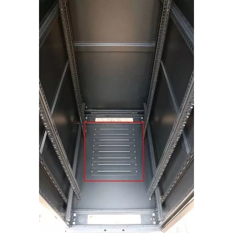 Brīvi stāvošs statīvs Extralink 42U 800X800 STĀVOŠS RACK SKAPIS MELNS 1400 kg ietilpība