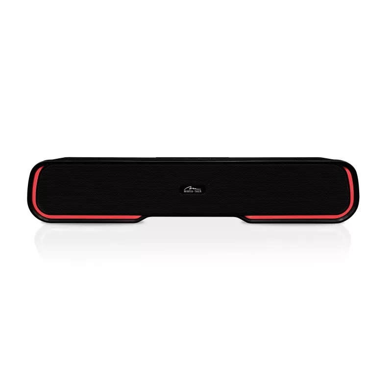 Skaļruņi MEDIA‑TECH Phantom MT3180 skaņas josla 450W RMS, 80W ar baterijām darbināma, Bluetooth, vadu un bezvadu, melna