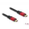 DeLOCK USB kabelis USB Type-C vīriešu uz vīriešu 10 Gbps PD 3.0 100 W 1 m sarkans metāla