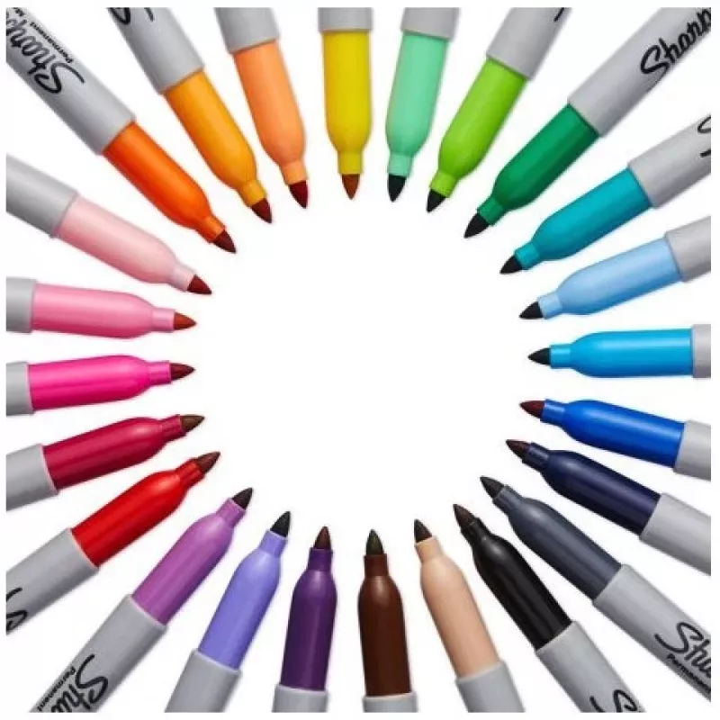 Sharpie Fine marķieris 24 gab. smalkais uzgalis Daudzkrāsu