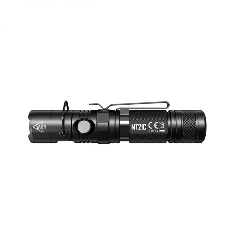 Rokas lukturītis Nitecore MT21C, 1000 lm, 131 mm, 103,5 g, saderīgs ar 18650 vai CR123, melns