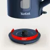 Elektriskā tējkanna Tefal KO2M0410 — 1,7 L, 2400 W, zila, ūdens līmeņa indikators, pretkaļķa filtrs
