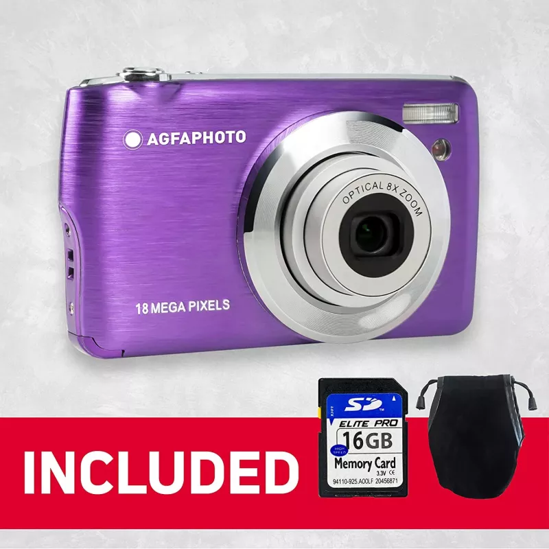 Agfa Photo DC8200 Purple + Maciņš + SD karte 16GB