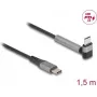 USB kabelis DeLOCK 81172 1,5m USB C melns pelēks USB 2.0