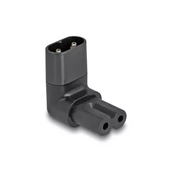 DeLOCK tīkla adapteris IEC 60320 C8 uz C7 spraudnis ligzda 2,5 A 90° melns