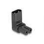 DeLOCK tīkla adapteris IEC 60320 C8 uz C7 spraudnis ligzda 2,5 A 90° melns
