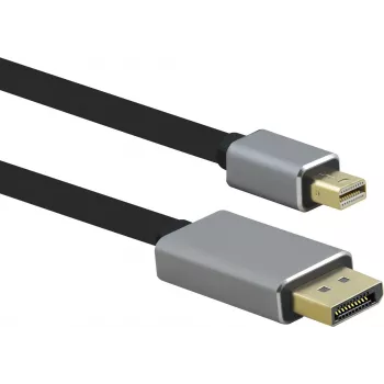 Mini DisplayPort uz DisplayPort kabelis helos 288473, 8K, DisplayPort 2.0, 2,0 m, melns