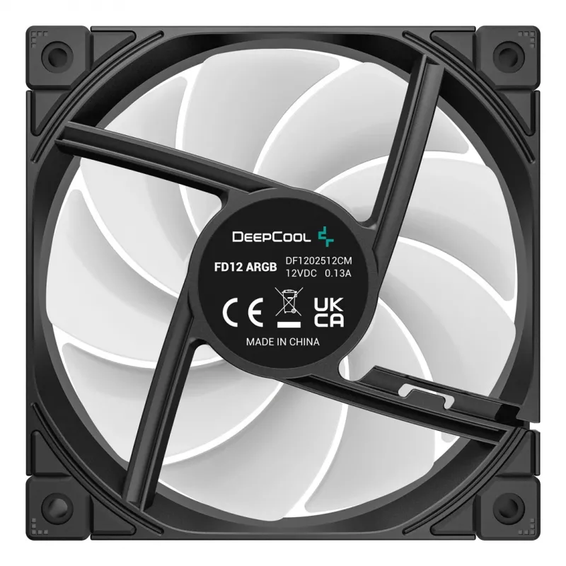 Ventilators DeepCool FD12 ARGB-3 in 1 12 cm Melns Balts 3 gab. Maksimālais gaisa spiediens 2,56 mmH2O