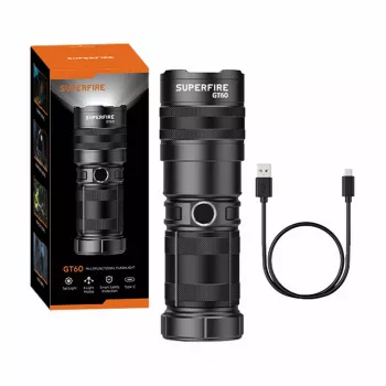 Lukturis Superfire GT60, 2600 lm, ar USB-C uzlādējams rokas lukturis