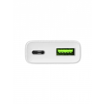 Strāvas adapteris NATEC Ribera NUC-2376 — 1× USB-A, 1× USB-C, 3 A izeja
