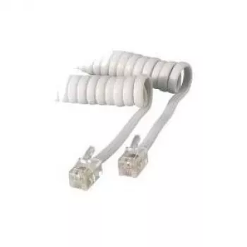 S/CONN 4m RJ10 Transparent balta S/CONN 4m RJ10