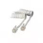 S/CONN 4m RJ10 Transparent balta S/CONN 4m RJ10