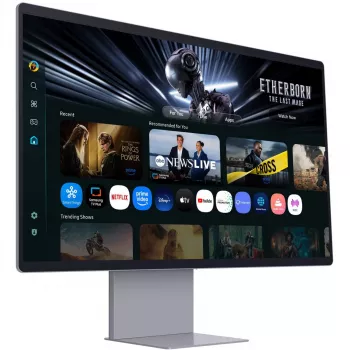 Samsung M90SF datora monitors 81,3 cm (32 colli) 3840 x 2160 pikseļi 4K Ultra HD OLED Sudrabs