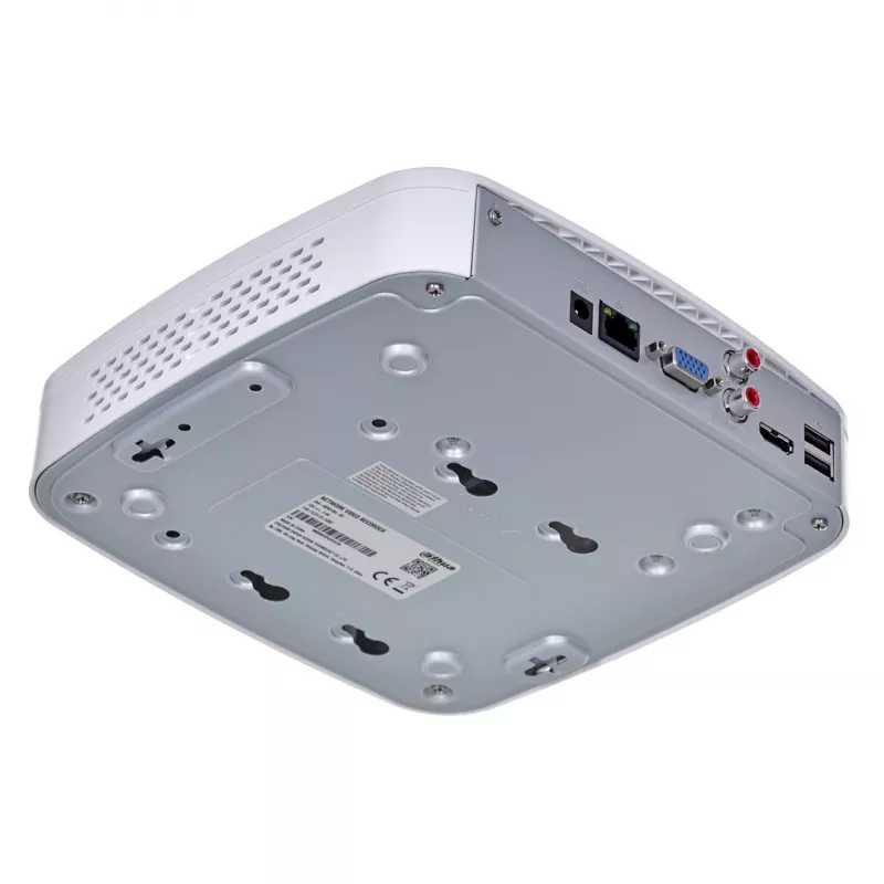 Tīkla video reģistrators DAHUA NVR2108-I2 — 8 kanālu NVR, maks. 4096×2400, SATA III līdz 10 TB, 1U, balts