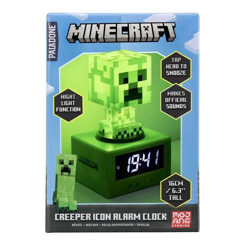 Paladone Minecraft Creeper ikonas modinātājpulkstenis