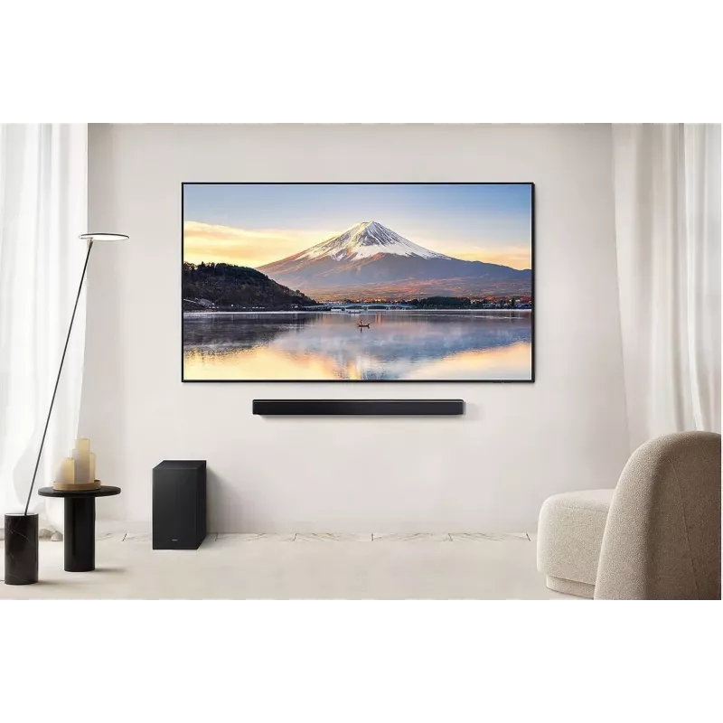 Soundbar Samsung HW-B450F/EN 2.1‑ch Bluetooth ar bezvadu zemfrekvences skaļruni, 300 W RMS, Dolby Audio, ARC
