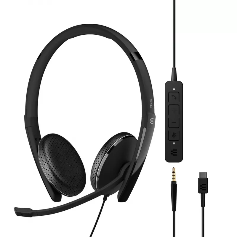 EPOS ADAPT 165 USB-C II austiņas ar vadu galvas lentes tipa biroja/zvanu centram USB Type-C melnas