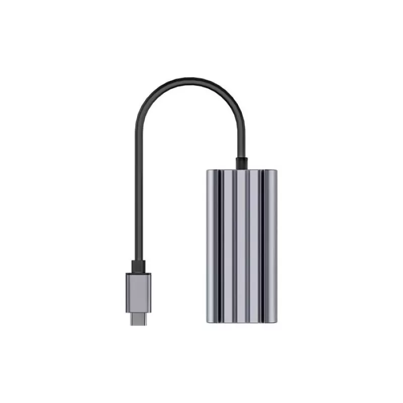 USB-C uz RJ45 adapteris Unitek U1343AGY01 — 5 Gbps Ethernet, USB-C (vīrišķais) uz RJ45 (sievišķais), pelēks, 0,15 m kabelis