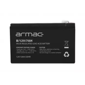 UPS akumulators ARMAC B/12V/7AH — hermētisks svina-skābes 12V 7Ah, 110A maks. izlāde, ABS korpuss