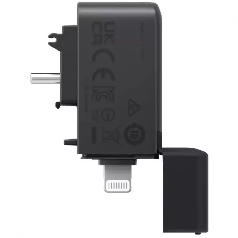 Karšu lasītājs Insta360 X4 Quick Reader USB-C tipa Lightning melns