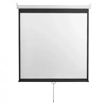 Projekcijas ekrāns SBOX PSM-100-2 180×180 cm manuāls sienas/griestu stiprinājums