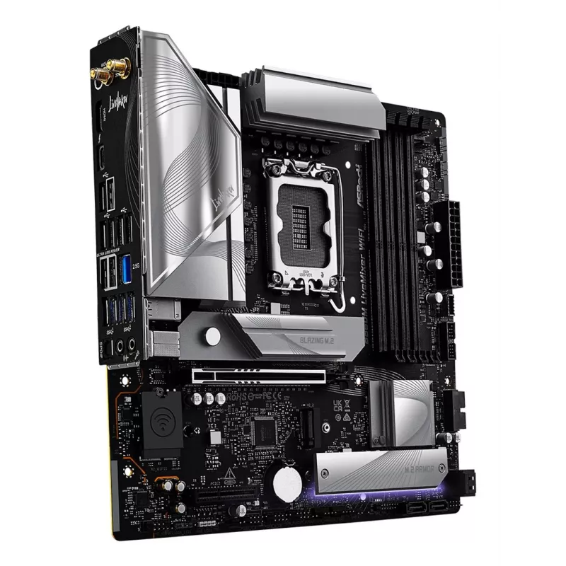 Mātesplate ASRock B860M LiveMixer WiFi — Intel B860, LGA 1851, micro ATX, DDR5, 4x DIMM, Wi‑Fi 6E, 2.5Gb LAN