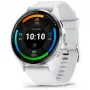 Viedpulkstenis GARMIN Venu 3 — 1,4 collu AMOLED, 45 mm korpuss, GPS, Wi‑Fi, 8 GB, Sudraba/Balts, silikona siksna