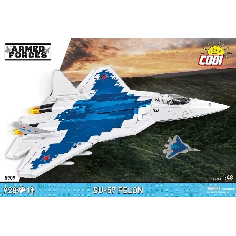 Konstrukciju komplekts Cobi SU-57 Felon, 928 gabali – Cobi modelis COBl-5909